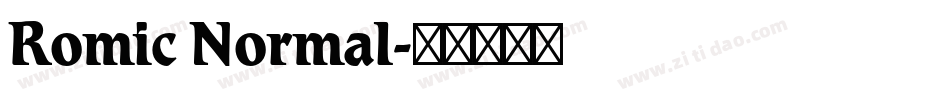 Romic Normal字体转换